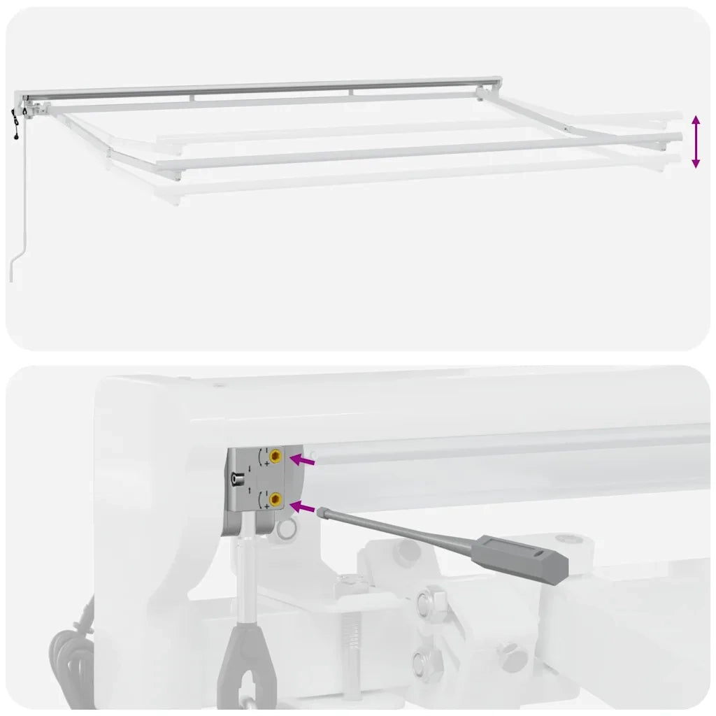 Struttura della tenda Regolabile Bianco 3,5 x 2 m Acciaio 42002533