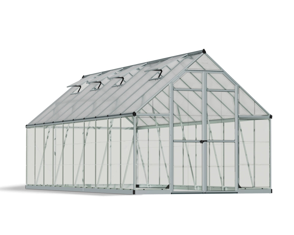 Serra Da Giardino in Policarbonato Balance Ibrida  607X244X229 cm Argento