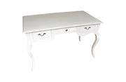 Scrivania legno 3 cassetti laccato bianco opaco l.150 x p.75 h.80 - Mobili 2G