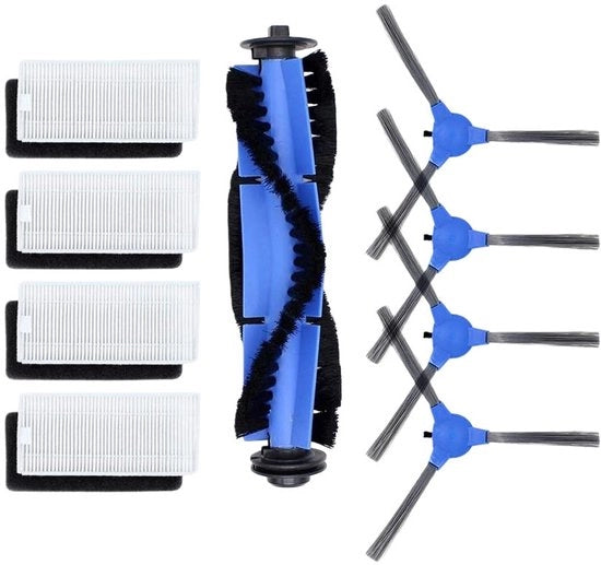 Accessori per Stufa a Soffio Robotica - 9-Del - Componente per Stufa a Soffio Robotica - Adatto per Modelli Eufy 11S/15C/30C/25C/35C/15T - Parti di Ricambio - Con 1 Setto Principale, 4 Setti Lateral, 4 Filtri HEPA