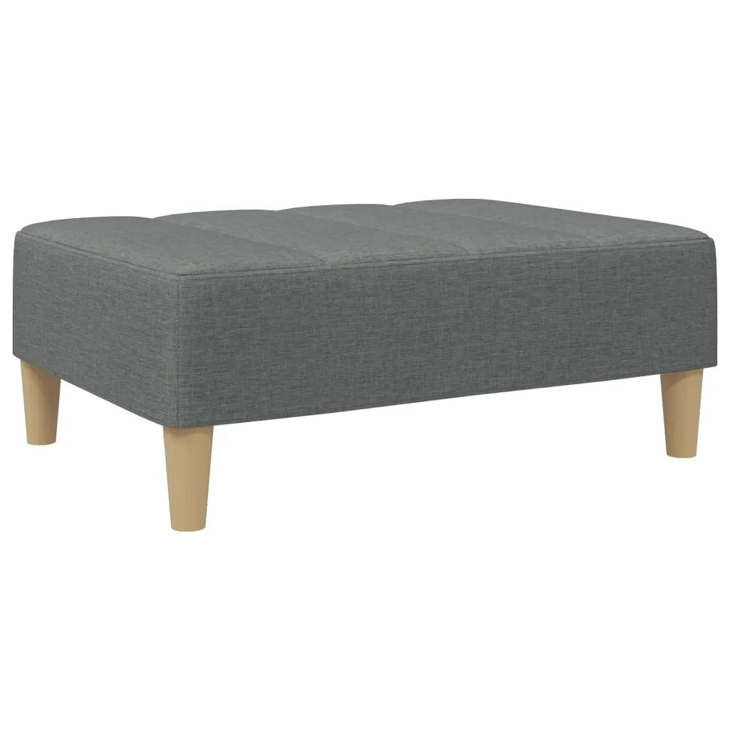 Poggiapiedi Grigio Scuro 77x55x31 cm in Tessuto