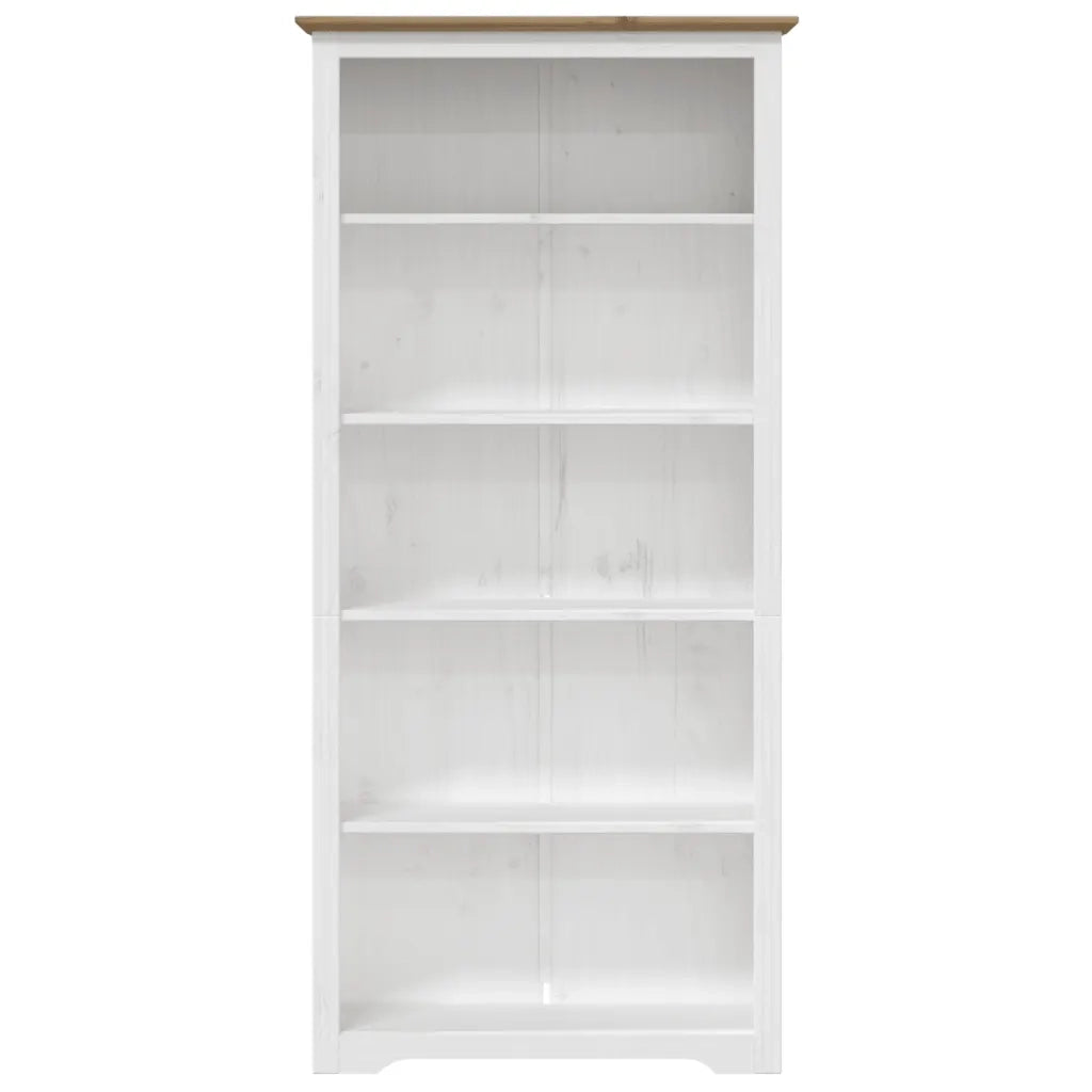 Libreria BODO 5 Ripiani 80x38x180cm Legno Massello Pino Marronecod mxl 78273