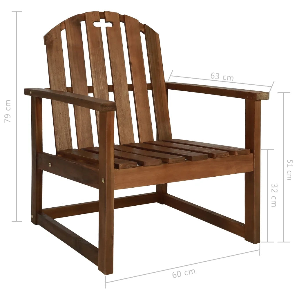 Sedie da Giardino 2 pz-Sedia da esterno in Legno Massello d'Acacia