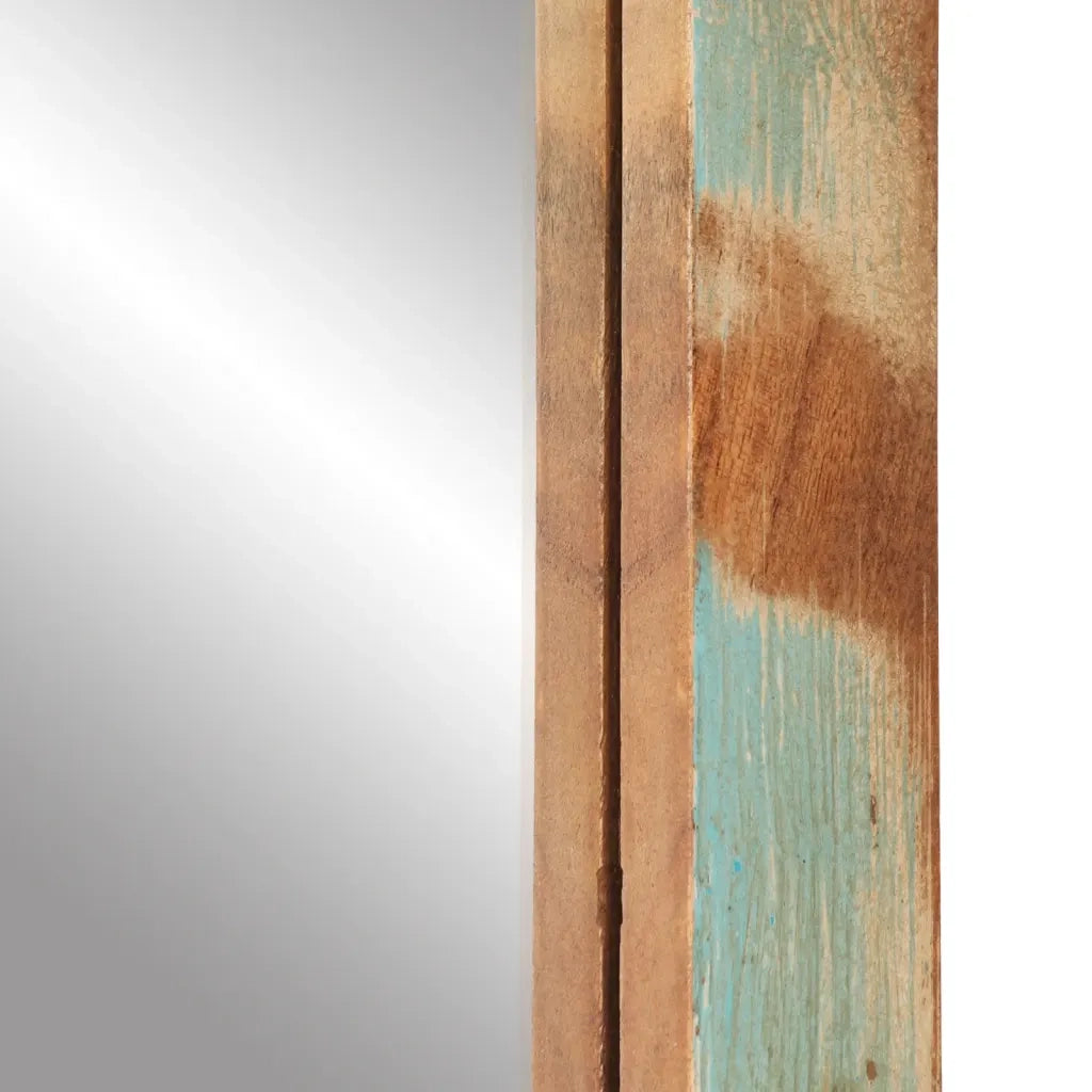 vidaXL Specchio 70x50 cm in Legno Massello di Recupero e Vetro