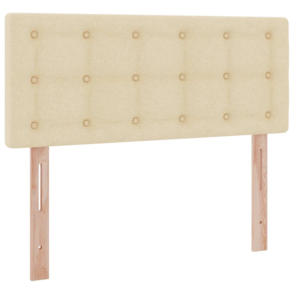 Letto con contenitore e materasso Crema 120 x 190 cm