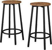 Set di 2 sgabelli da bar Edmonton, Rovere rustico, 31.5 x 64 cm 2 parti, regolabile in altezza con poggiapiedi per posizioni di seduta flessibili