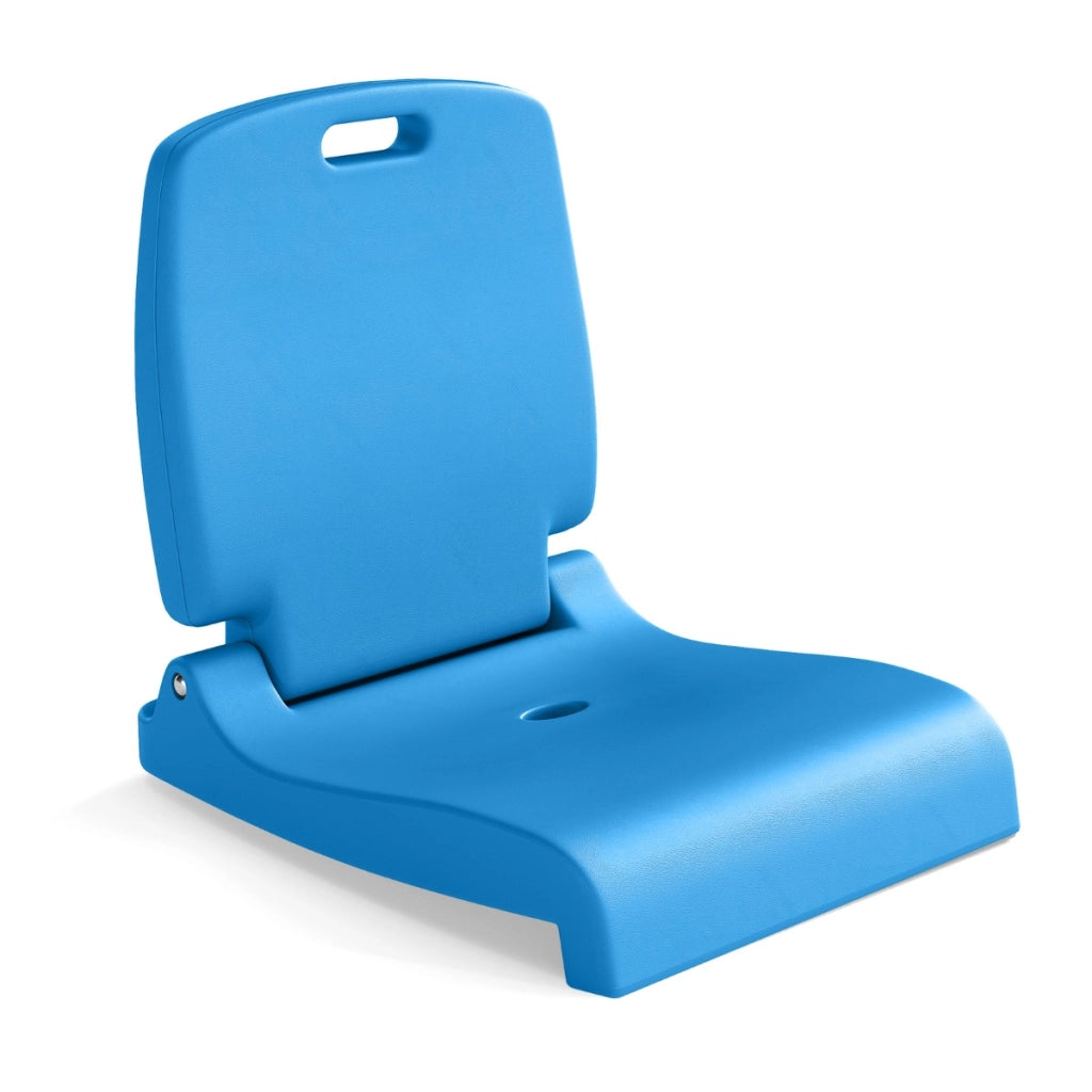 Sedia pieghevole da esterno con maniglia e supporto per ia schiena, Sedie da piscina per bordo piscina foro di drenaggio Blu-Poltrone e sdraio