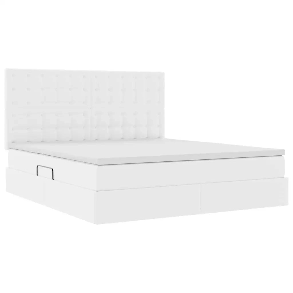 Letto con contenitore e LED con led Bianco Puro 180 x 200 cm