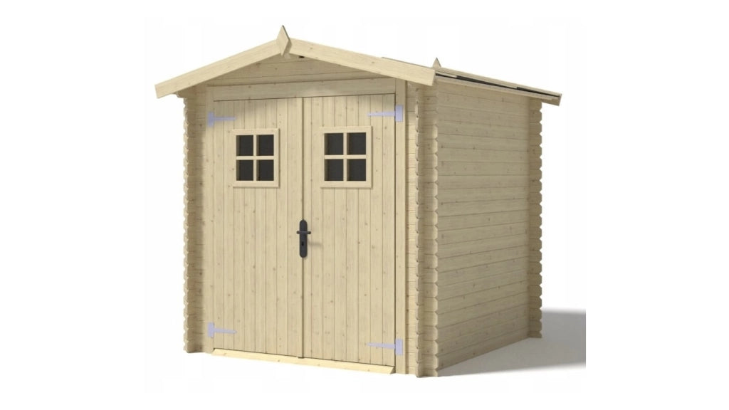 Casetta da giardino in legno - 4m2 - 2x2m - 19mm - colore: naturale - DOM565 - ALTANKA