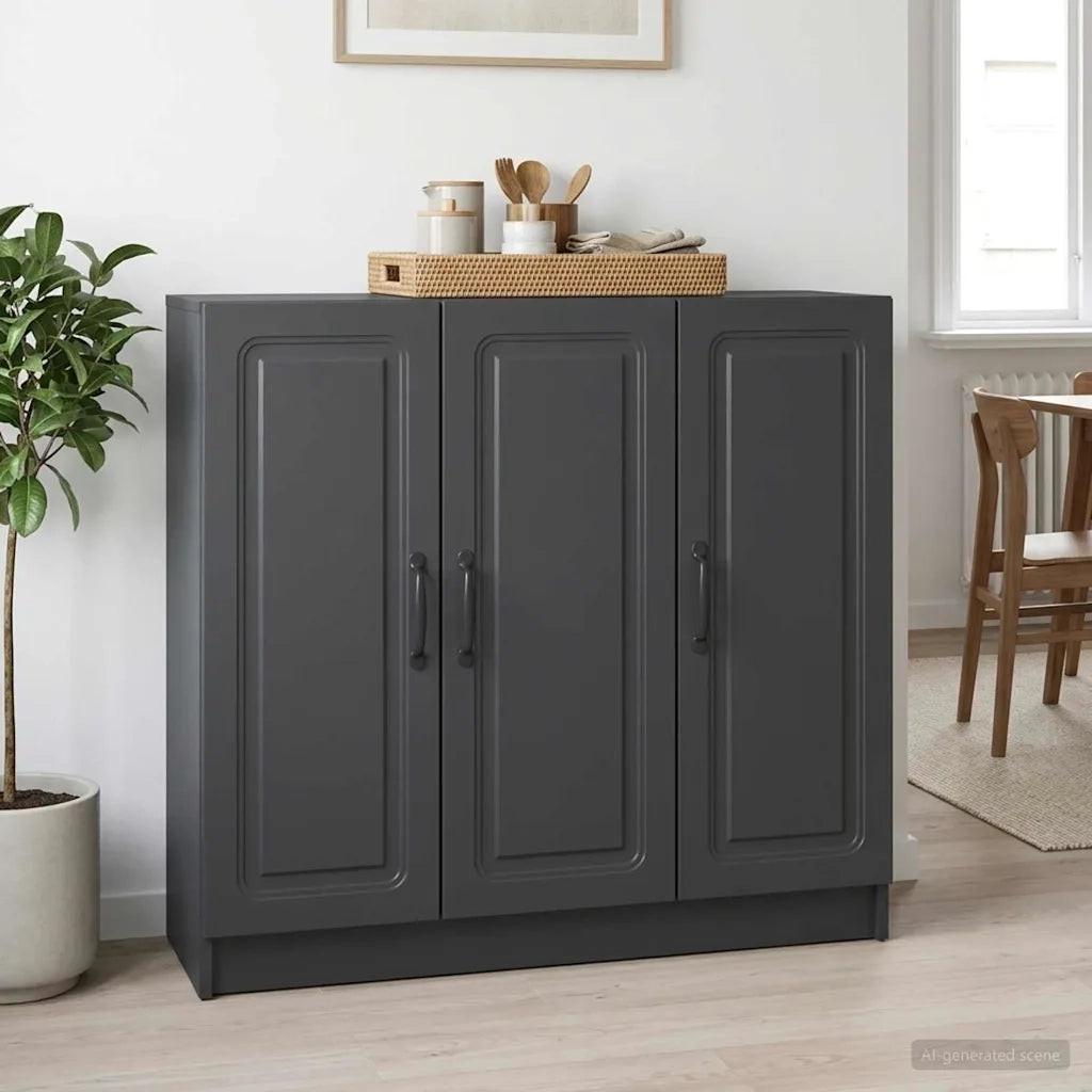 Credenza Nero 89 x 34,5 x 77 cm Legno ingegnerizzato 895796