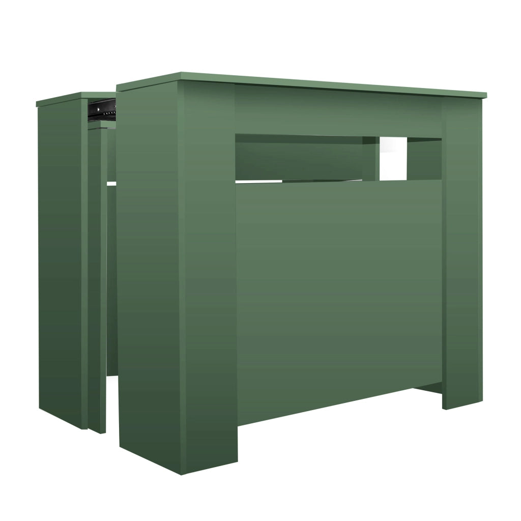 Fortino - Consolle Tavolo Allungabile 91x50/250 cm in Melaminico Antigraffio Verde Salvia