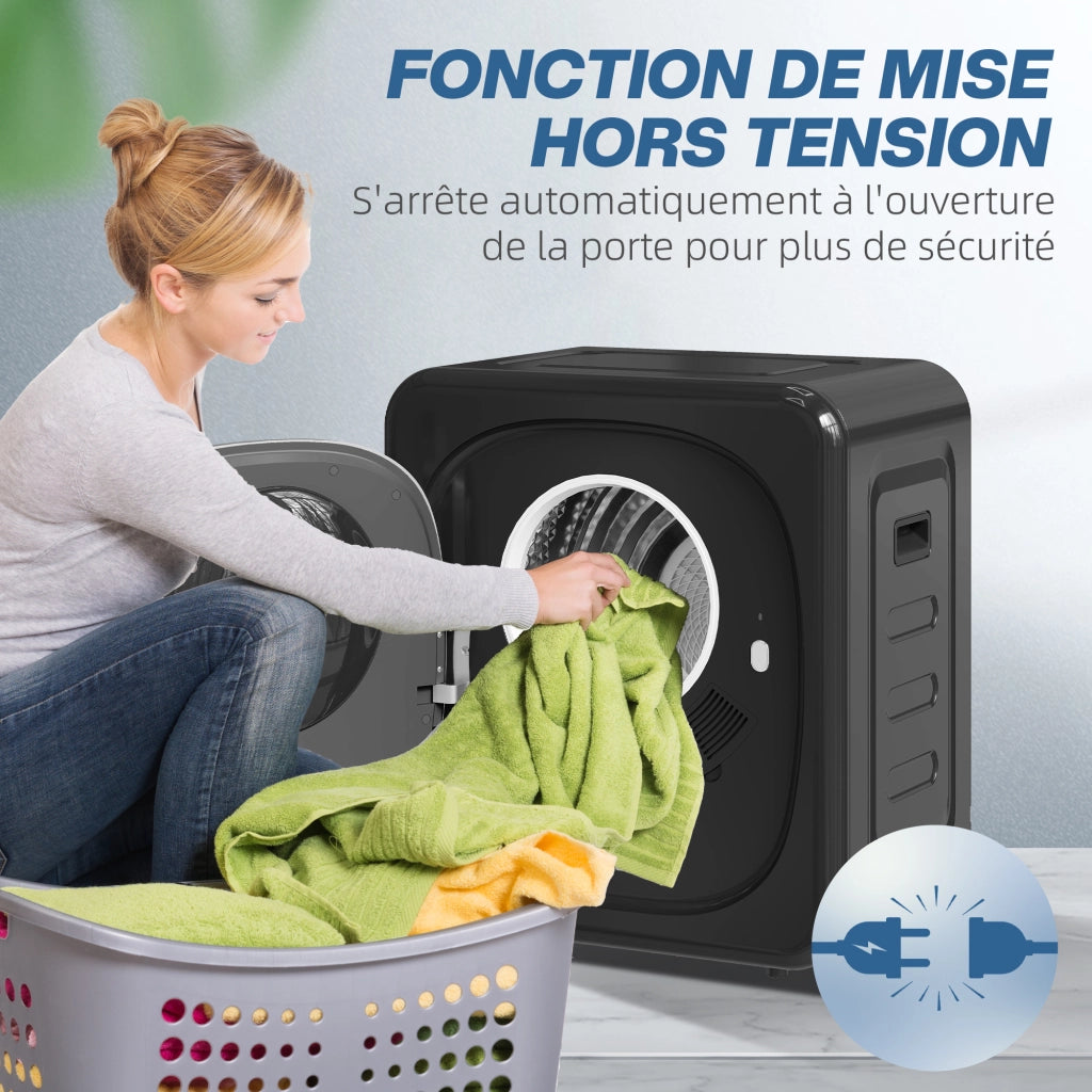 Asciugatrice 800 W 2,5 kg ¨C zephmum ¨C 5 programmi carica frontale acciaio inox