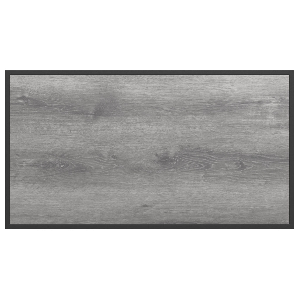 Tavolo da giardino grigio 100x55x70 cm DPC e metallo