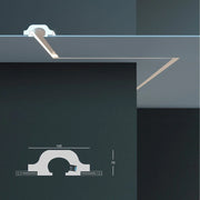 a barra *** STOCK *** Pacco da 6 barre di cornice XPS a soffitto Con alloggio LED 165X70x1150 KD120