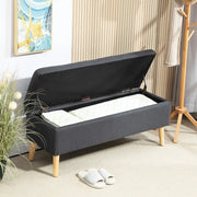 Panca imbottita contenitore 110 cm grigio scuro