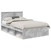 Letto matrimoniale | Letto per adulti | Struttura del letto Calcestruzzo 120 x 190 cm Pino massello