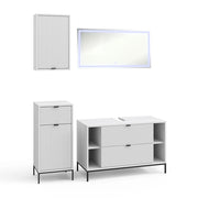 Vicco Set di mobili da bagno Bianco 4 parti