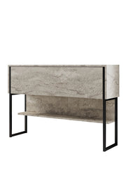Consolle in legno "Luxe" - 120 x 30 x 80 cm - Travertino nero