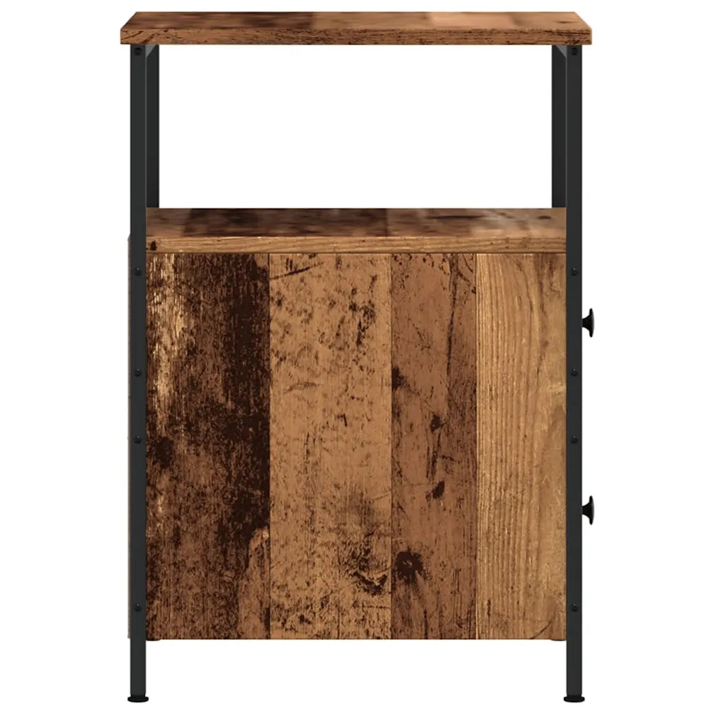 Comodino | Armadio da Notte | Mobiletto da notte Legno Antico 34x35,5x50 cm in Legno Multistrato