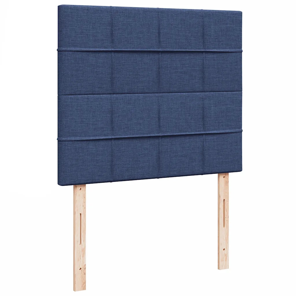 Letto a Molle con Materasso e LED Blu 120x190 cm in Tessuto