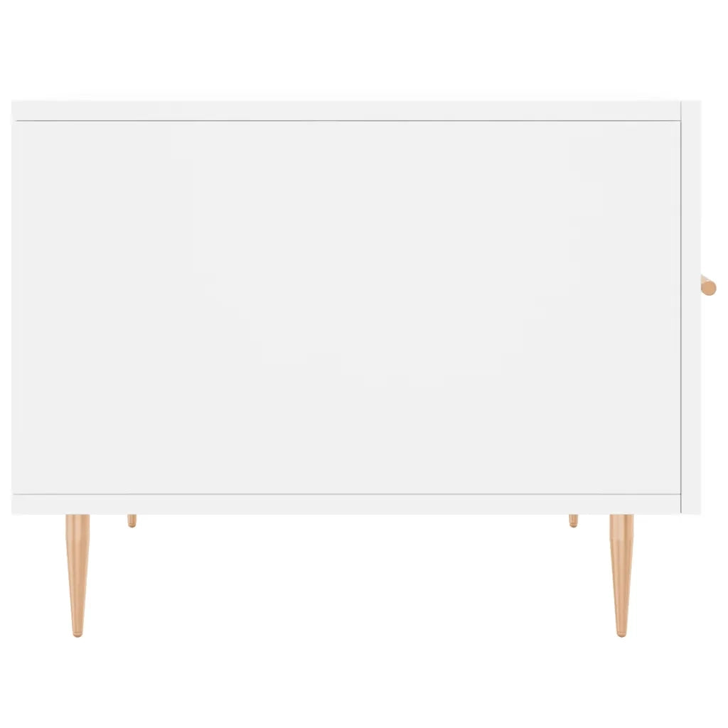 Tavolini da Salotto 2 pz Bianchi 50x50x40 cm Legno Multistrato 829365