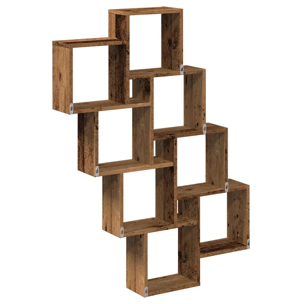 Mensola a Muro a Cubo Antico 90x15x119,5 cm Legno Multistrato 856596