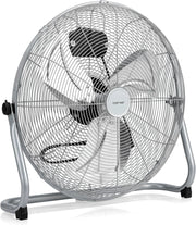 160W Ventilatore da Terra 50 cm, Ventilare Industriale a 3 Velocità Inclinazione di 145° e Pale in Metallo, Ventilatore da Pavimento per Magazzino Cantina Garage Palestra (Argento)