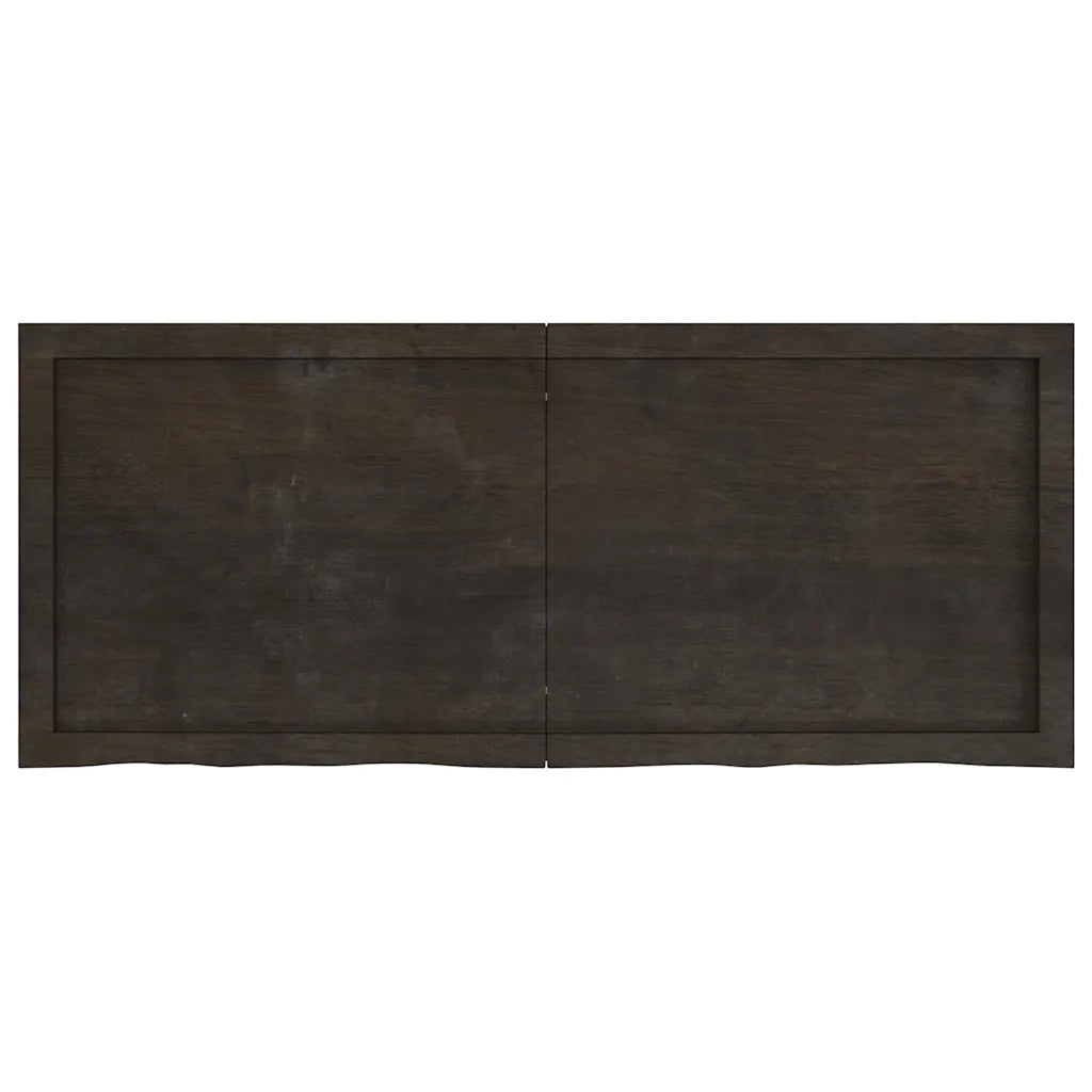 Piano Bagno Marrone Scuro 120x50x(2-6)cm Legno Trattatocod mxl 95892