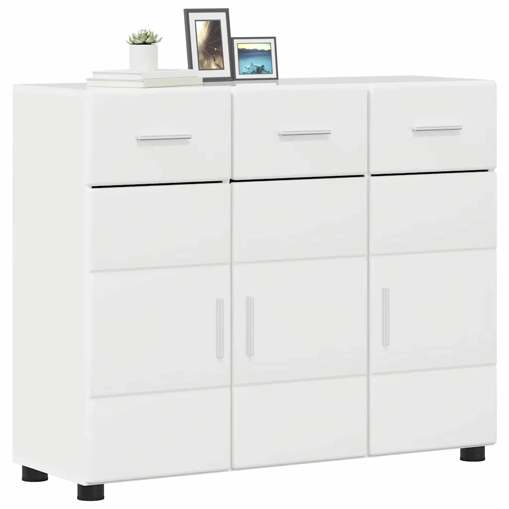 Credenza con porta FLORIN Bianco Lucido 88,5 x 30,5 x 73 cm