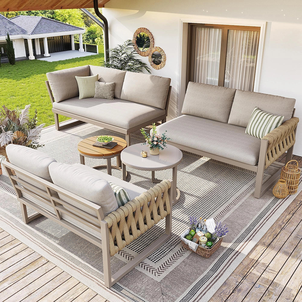 Set da giardino modulare - Xylo - Regolabile impermeabile per 5-6 persone