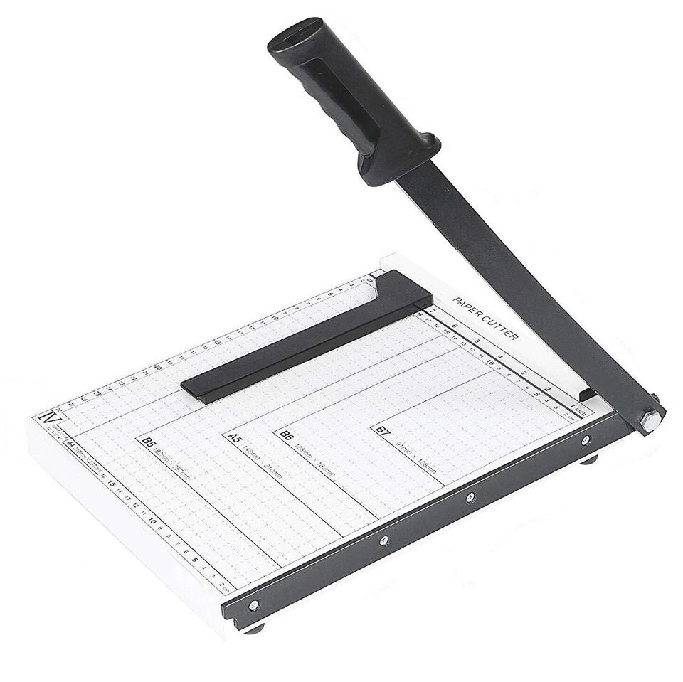 TAGLIA CARTA CUTTER PROFESSIONALE fogli A4 A5 ghigliottina metallo TAGLIERINA