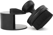 Spazzola per finitura cerata, applicatore spazzola per finitura cerata, spazzola per pneumatici, spazzola per pneumatici auto, polvere per pneumatici auto, applicatore per rivestimento pneumatici, spazzola per dettagli auto pulizia (nero)