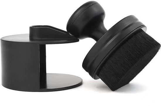 Spazzola per finitura cerata, applicatore spazzola per finitura cerata, spazzola per pneumatici, spazzola per pneumatici auto, polvere per pneumatici auto, applicatore per rivestimento pneumatici, spazzola per dettagli auto pulizia (nero)
