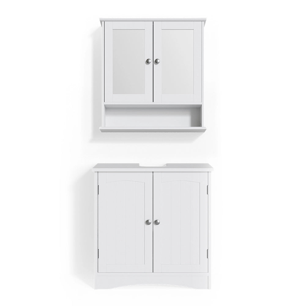Vicco Set mobili bagno Bianco 2 parti