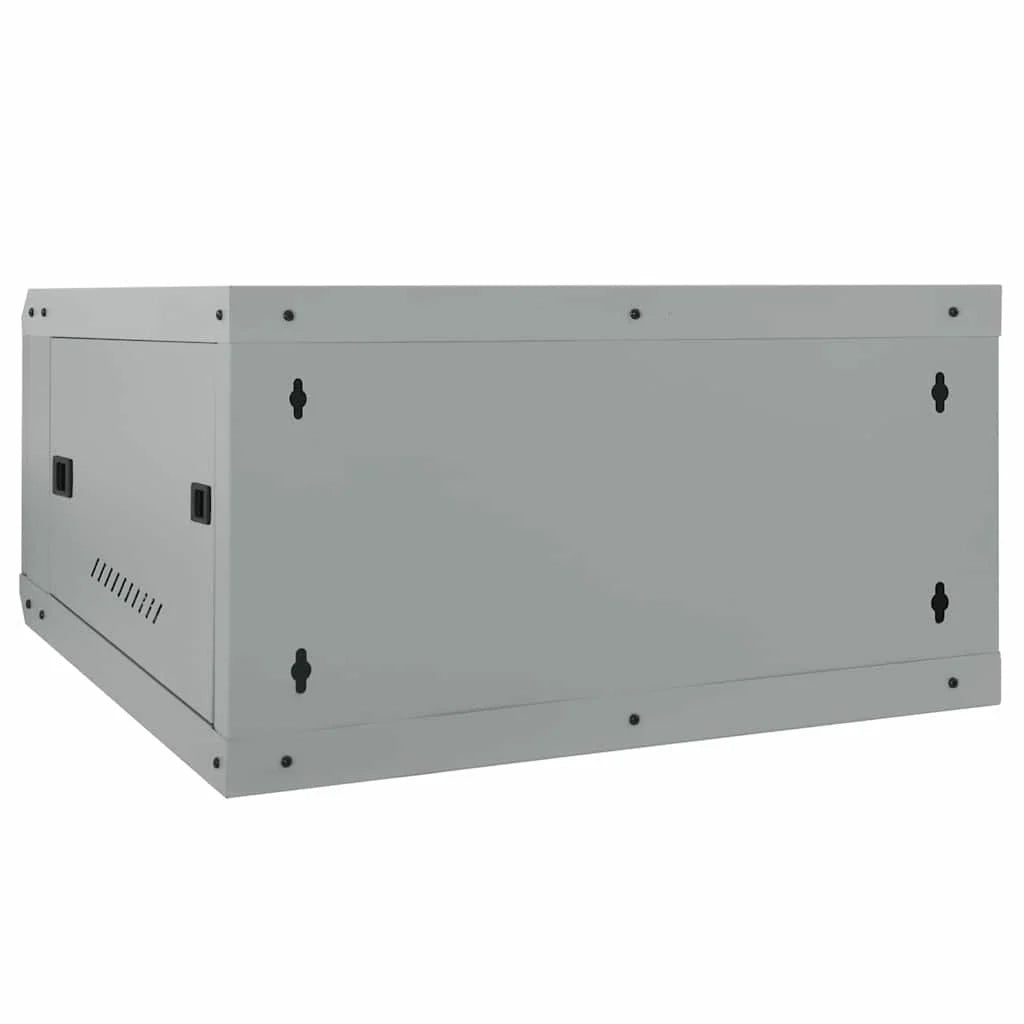 Armadio di rete a parete dal design industriale compatto 60 x 60 x 35 cm acciaio grigio 02_0059065
