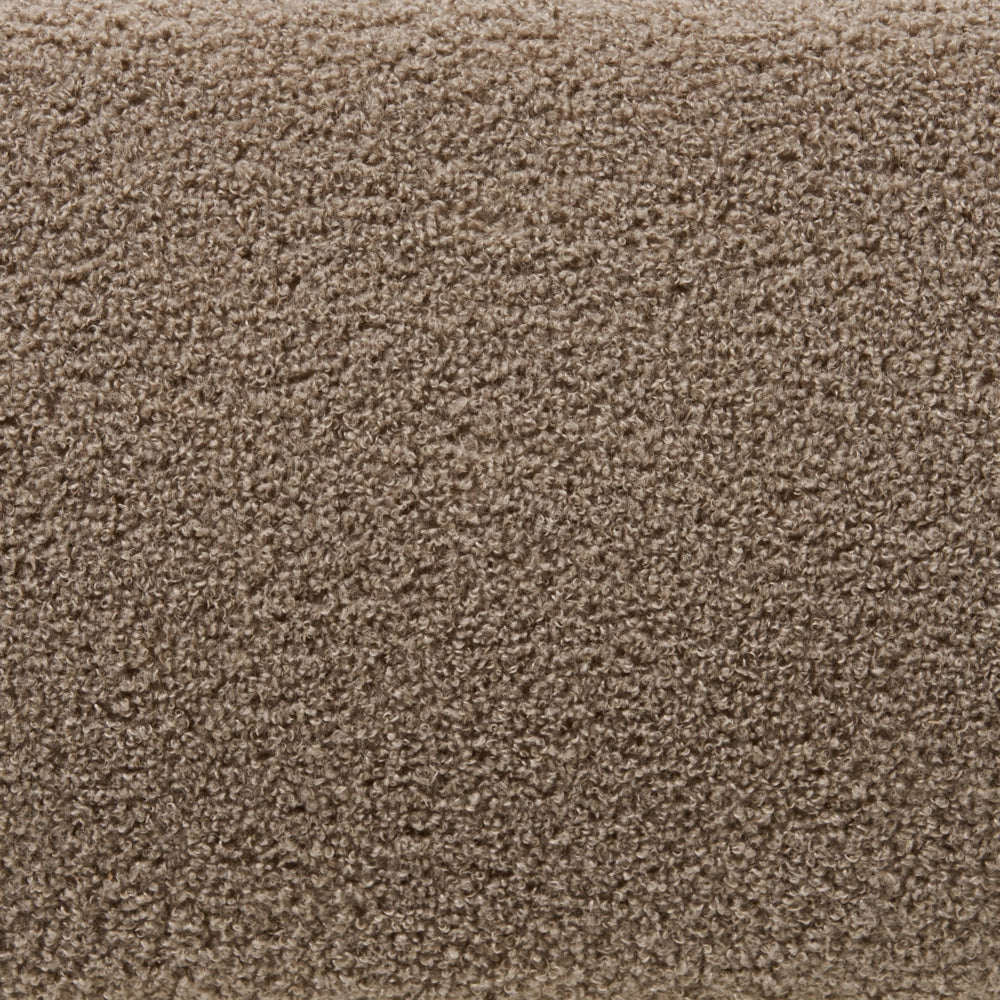 Letto matrimoniale imbottito in tessuto boucle marrone 160x200 cm Vinay
