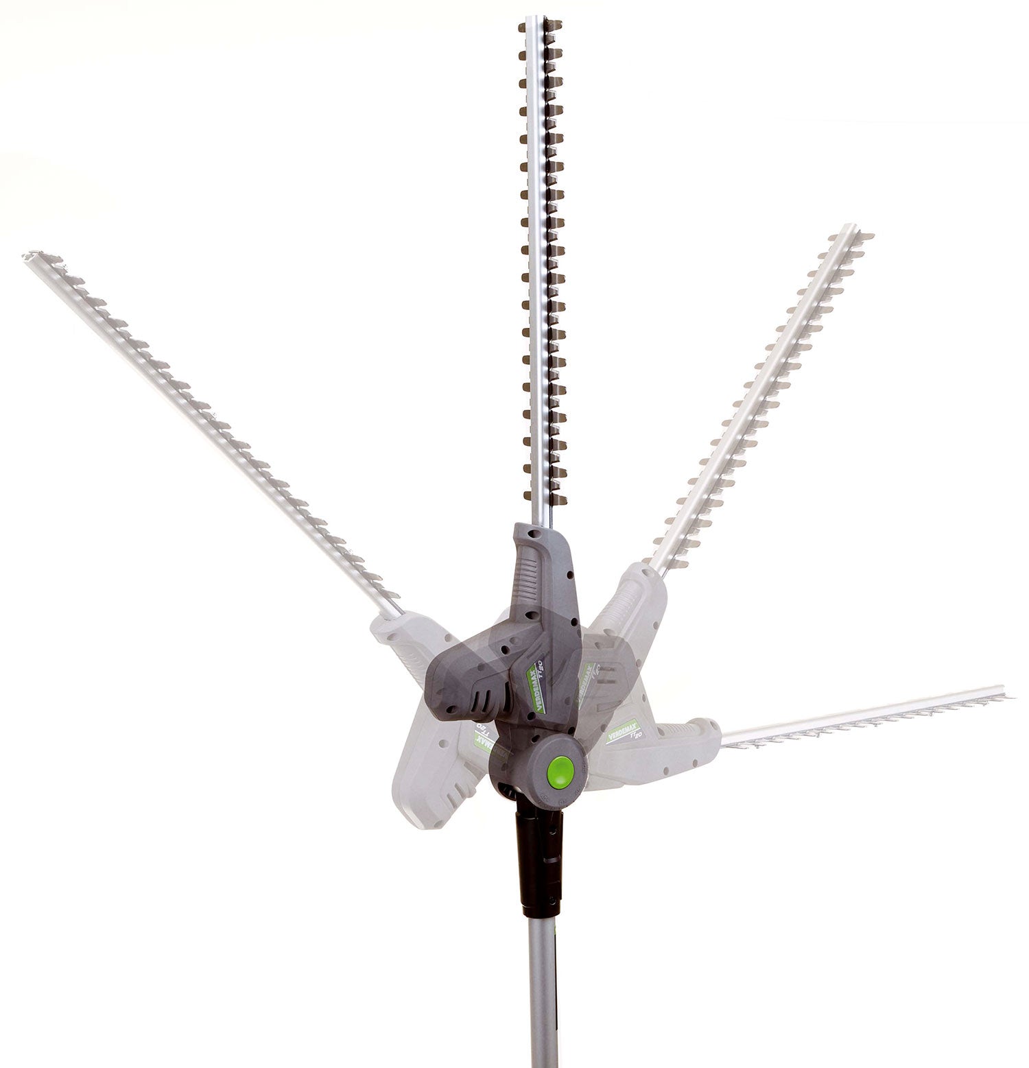 Tagliasiepe Telescopico a Batteria Verdemax TT20 Estensibile 225-280 cm 20V lama 46 cm con Batteria Nero e Verde