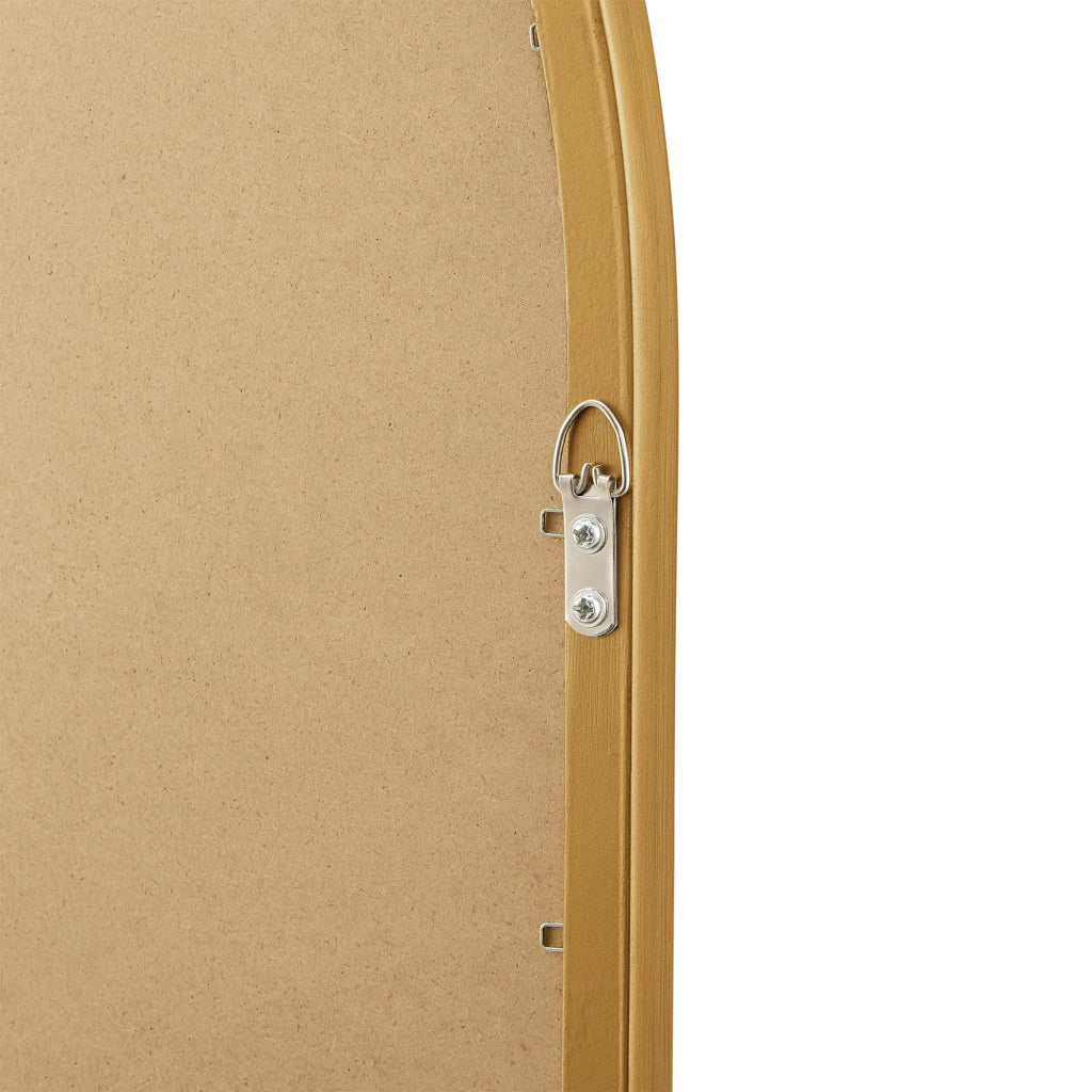 Specchio da parete arrotondato a forma di finestra 80 x 60 cm oro 03_0007959