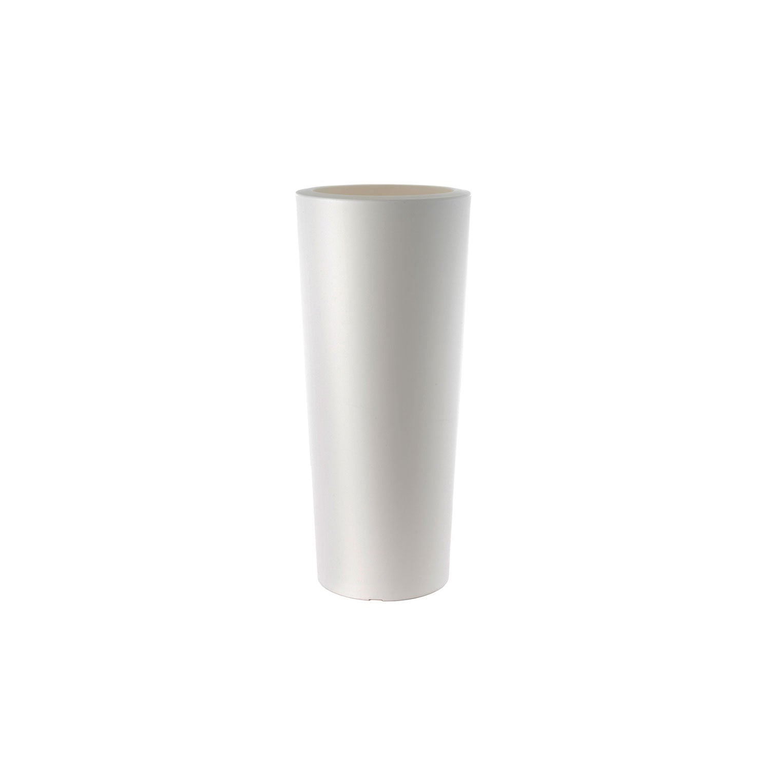 Vaso a Cono Alto Indoor e Outdoor Schio Cono Chalk A145 cm in Plastica Bianco Gesso