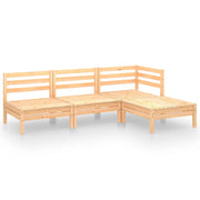 Set Salotto da Giardino 4 pz | Set di Mobili da Esterno in Legno Massello di Pino