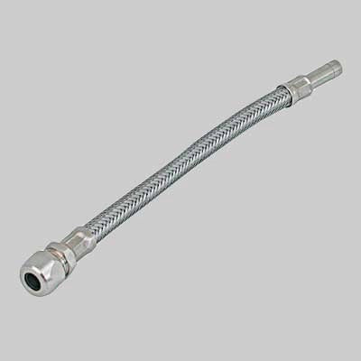FLESSIBILE INOX CON TUBETTO Ø 10 E BICONO Ø 10  cm 30     MADE IN ITALY