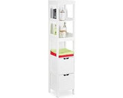 Cassettiere per bagno alta - Cassettiera per bagno a colonne - Cassettiera per bagno in piedi - Piccola cassettiera con porte