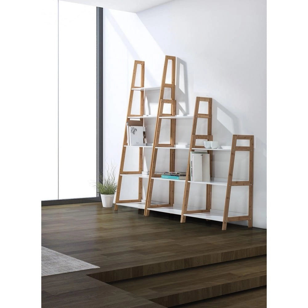 Libreria Legno Marrone Moderna da Interno 4 Piani - HUDSON