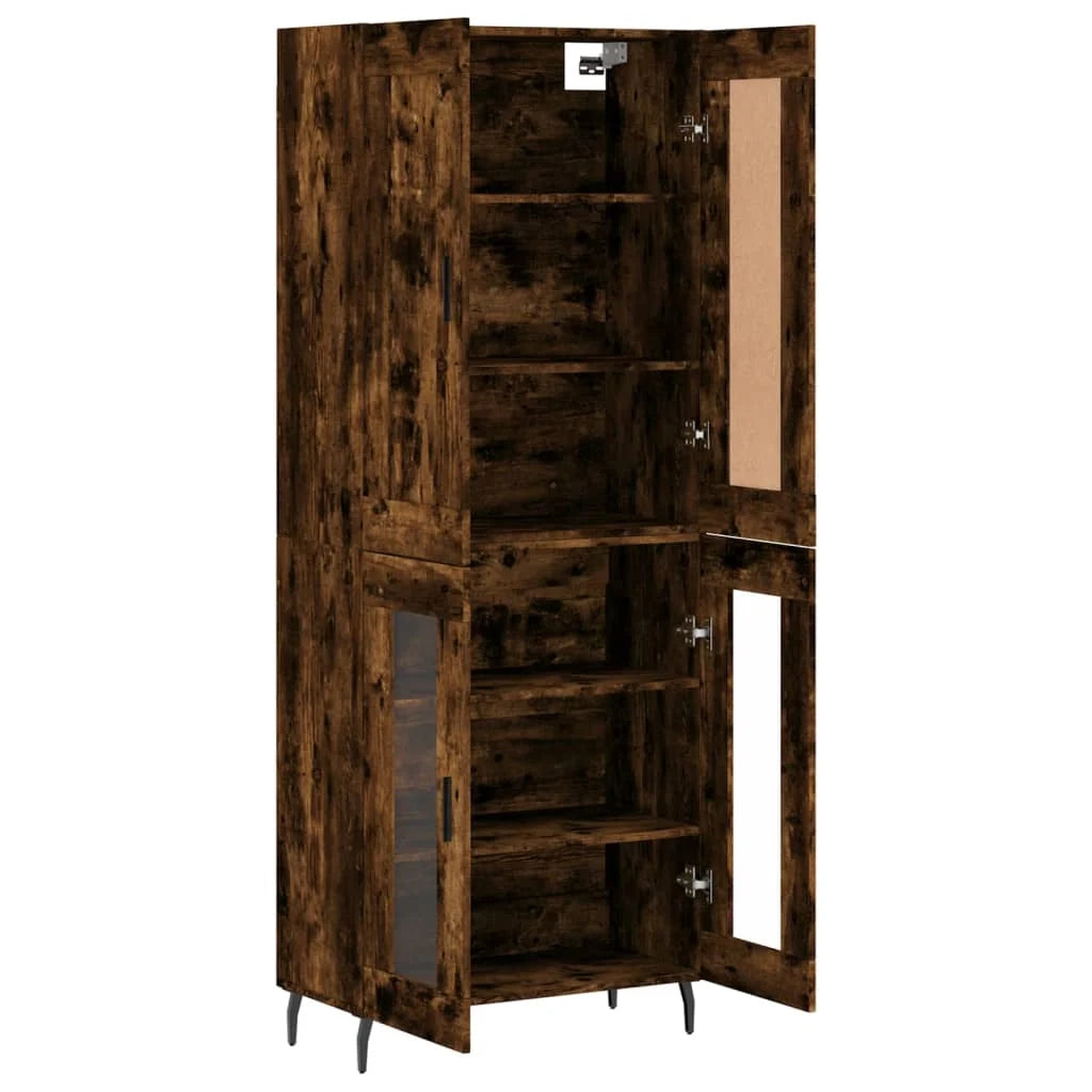Buffet credenza cassettiera armadio mobile contenitore organizer cucina soggiorno salotto alto 69,5 x 34 x 180 cm legno ingegnerizzato marrone 02_0033413