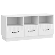 Mobile TV Bianco Lucido 102 x 34,5 x 47 cm Legno ingegnerizzato