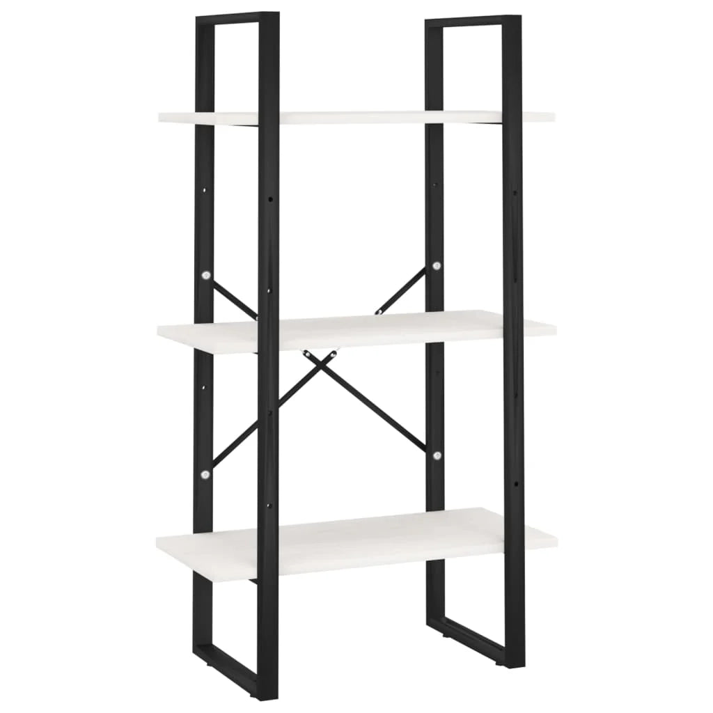 Scaffale portaoggetti di design 60 x 30 x 105 cm in legno massello di pino bianco 02_0000626