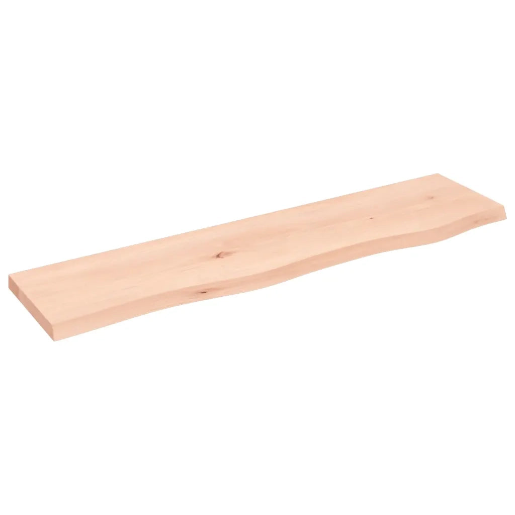 Ripiano a Parete 80x20x2 cm Legno Massello Rovere Non Trattato 363539