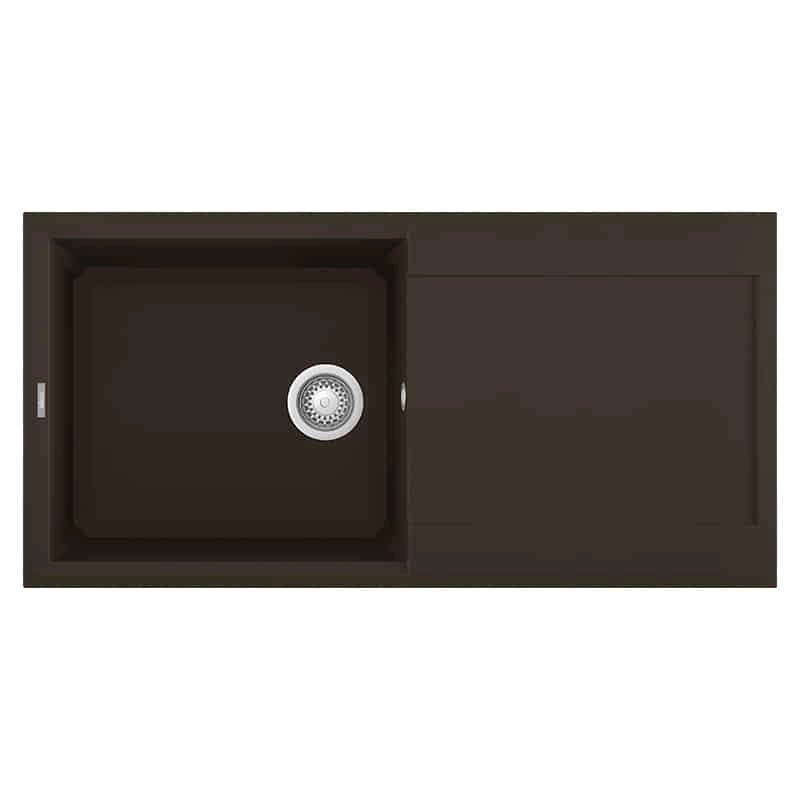 Lavello Elleci Incasso 1 vasca 100x50 Easy 480 Granitek Espresso Marrone LGY48078