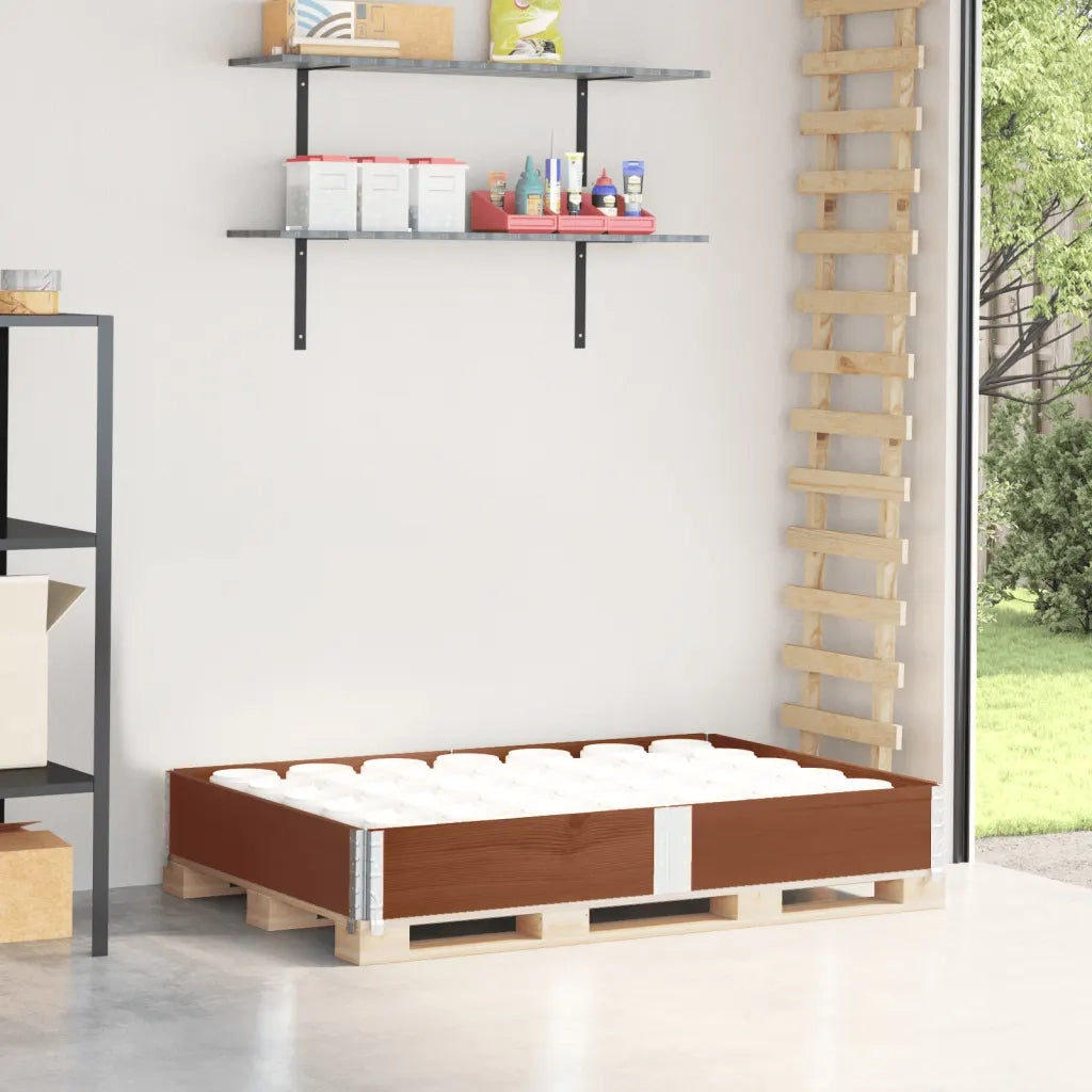 Paretale per Pallet Marrone 150x100cm in Legno Massello di Pino 4010304