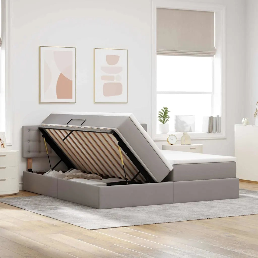 Letto con Contenitore Talpa 200 x 200 cm Pelle Sintetica
